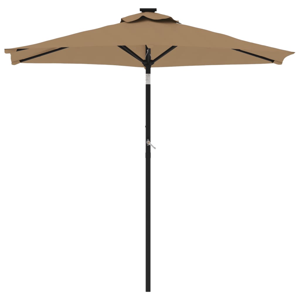 Vidaxx parasol med stålstang 225x225x212 cm taupe