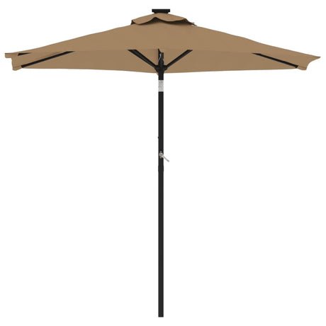 Vidaxx parasol med stålstang 225x225x212 cm taupe