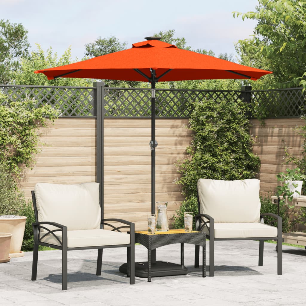 Vidaxx parasol med stålstang 225x225x212 cm terracotta farvet