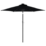 Vidaxx parasol med stålstang 225x225x212 cm sort