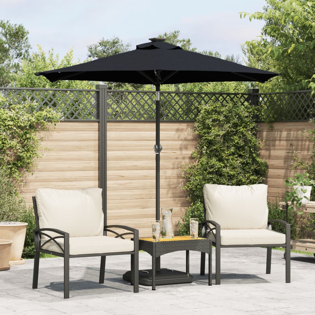 Vidaxx parasol med stålstang 225x225x212 cm sort