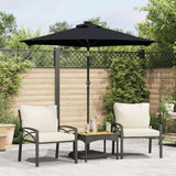 Vidaxx parasol med stålstang 225x225x212 cm sort