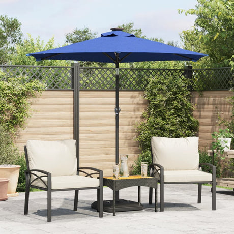 Vidaxx parasol med stålstang 225x225x212 cm azurblå