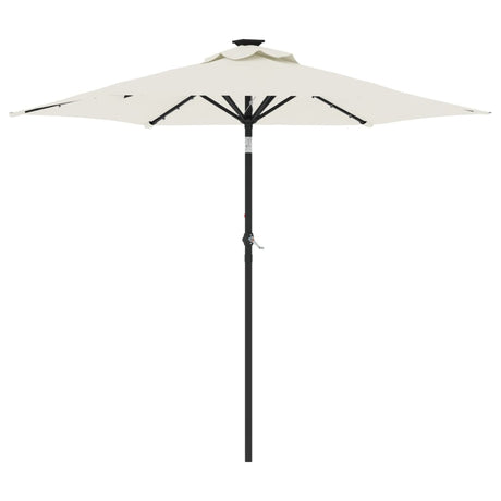 Vidaxx parasol med lysdioder og stålstang 225x225x212 cm hvid