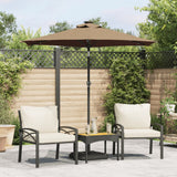 Vidaxx parasol med lysdioder og stålstang 225x225x212 cm taupe