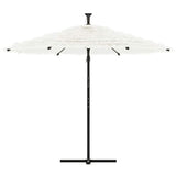 Vidaxx parasol med stålstang 269x269x235 cm hvid