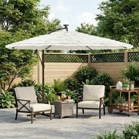 Vidaxx parasol med stålstang 269x269x235 cm hvid