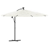 VidaXL parasol med stålstang 290x290x238 cm hvid