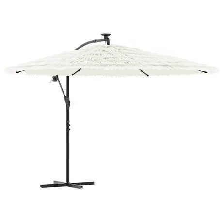 VidaXL parasol med stålstang 290x290x238 cm hvid