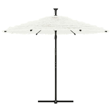 VidaXL parasol med stålstang 290x290x238 cm hvid