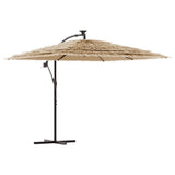 Vidaxx parasol med lysdioder og stålstang 246x246x230 cm brun