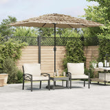 Vidaxx parasol med stålstang 300x200x250 cm brun