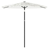 Vidaxx parasol med stålstang 223x223x213 cm hvid