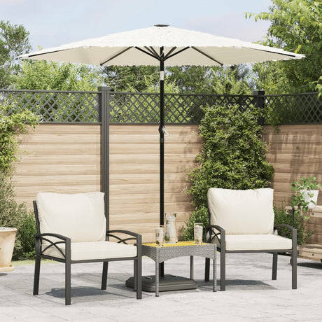 Vidaxx parasol med stålstang 223x223x213 cm hvid