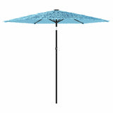 VidaXL parasol med stålstang 268x268x226 cm blå