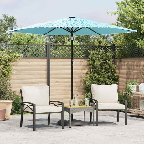 VidaXL parasol med stålstang 268x268x226 cm blå