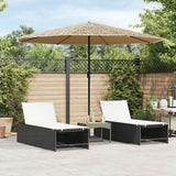 Vidaxx parasol med stålstang 324x324x247 cm brun