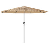 VidaXL parasol med stålstang 388x388x248 cm brun