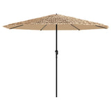 VidaXL parasol med stålstang 388x388x248 cm brun
