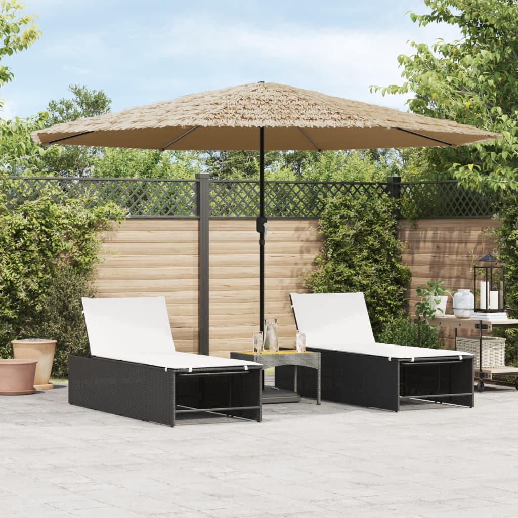 VidaXL parasol med stålstang 388x388x248 cm brun