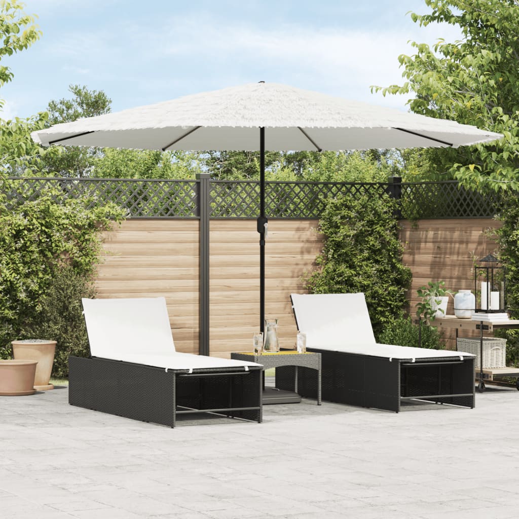 Vidaxx parasol med stålstang 388x388x248 cm hvid
