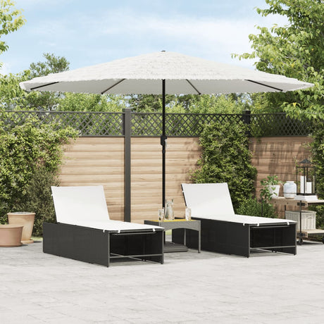 Vidaxx parasol med stålstang 388x388x248 cm hvid