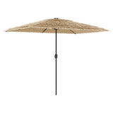 Vidaxx parasol med lysdioder og stålstang 300x200x250 cm brun