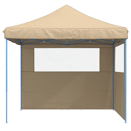 Vidaxx foldbart pop-up partytelt med 2 sidevægge beige