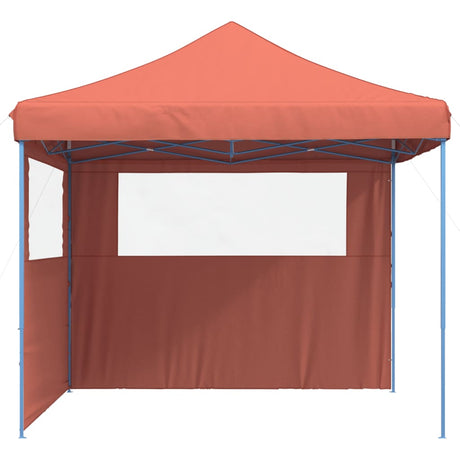 Vidaxx foldbart pop-up partytelt med 2 sidevægge, terracotta farvet