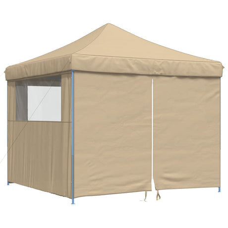 Vidaxx foldbart pop-up partytelt med 4 sidevægge beige