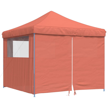 Vidaxx foldbart pop-up partytelt med 4 sidevægge, terracotta farvet