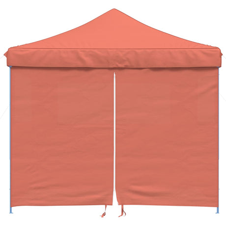 Vidaxx foldbart pop-up partytelt med 4 sidevægge, terracotta farvet