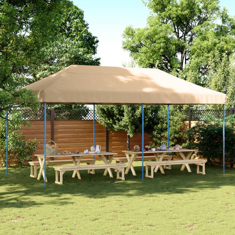 VidaXL partytelt foldbart pop-up 580x292x315 cm beige