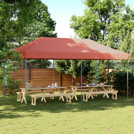 VidaXL partytelt foldbart pop-up 580x292x315 cm terracotta