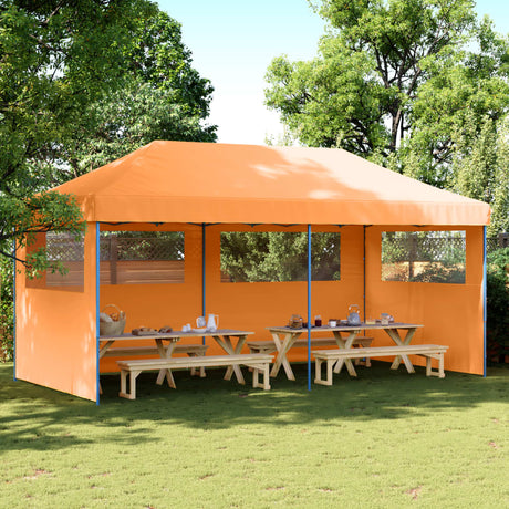 Vidaxx foldbart pop-up partytelt med 3 sidevægge orange