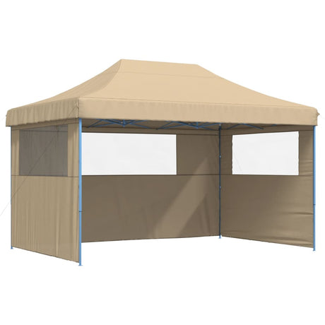 Vidaxx foldbart pop-up partytelt med 3 sidevægge beige
