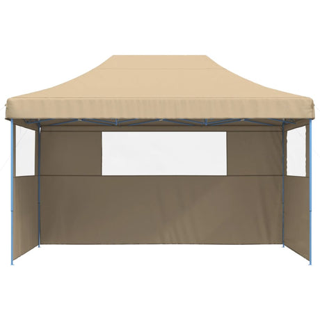 Vidaxx foldbart pop-up partytelt med 3 sidevægge beige