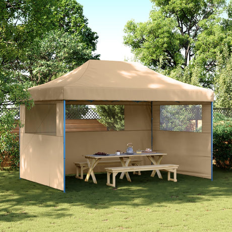 Vidaxx foldbart pop-up partytelt med 3 sidevægge beige