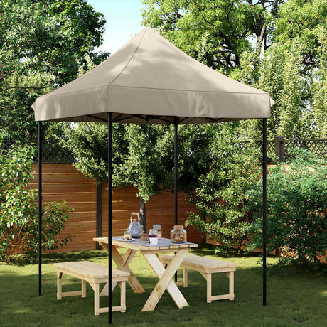 VidaXL partytelt foldbart pop-up 200x200x306 cm taupe