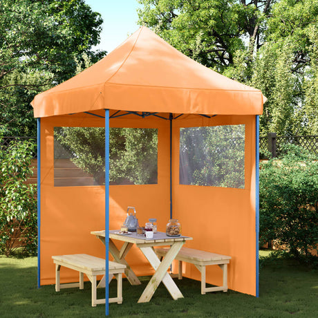 VidaXL Partytelt foldbar pop-up med 2 sidevægge orange