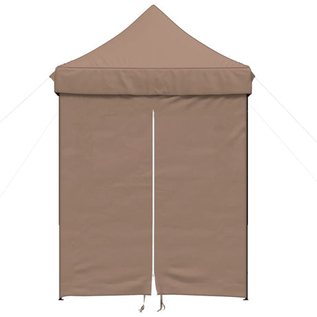 Vidaxl partytent inklapbaar pop-up met 4 zijwanden bruin