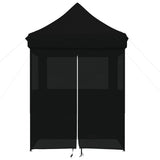 Vidaxl partytent inklapbaar pop-up met 4 zijwanden zwart