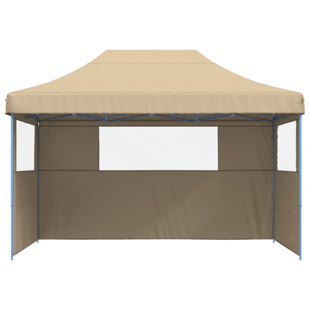 Vidaxx foldbart pop-up partytelt med 3 sidevægge beige