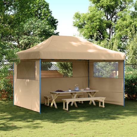 Vidaxx foldbart pop-up partytelt med 3 sidevægge beige