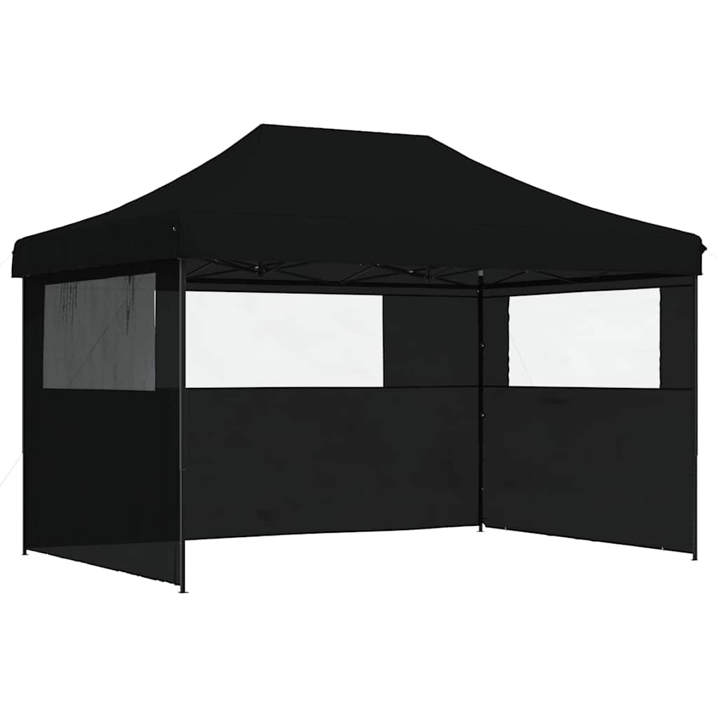 Vidaxx foldbart pop-up partytelt med 3 sidevægge sort