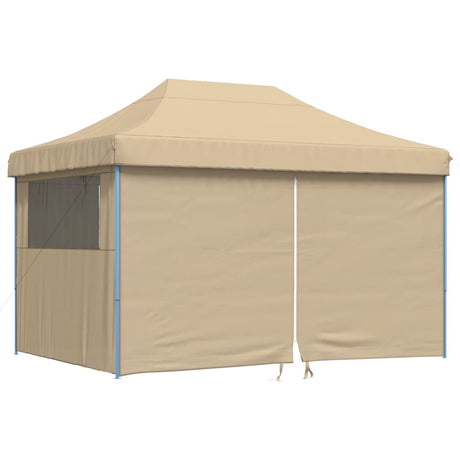 Vidaxx foldbart pop-up partytelt med 4 sidevægge beige
