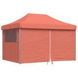 Vidaxx foldbart pop-up partytelt med 4 sidevægge, terracotta farvet