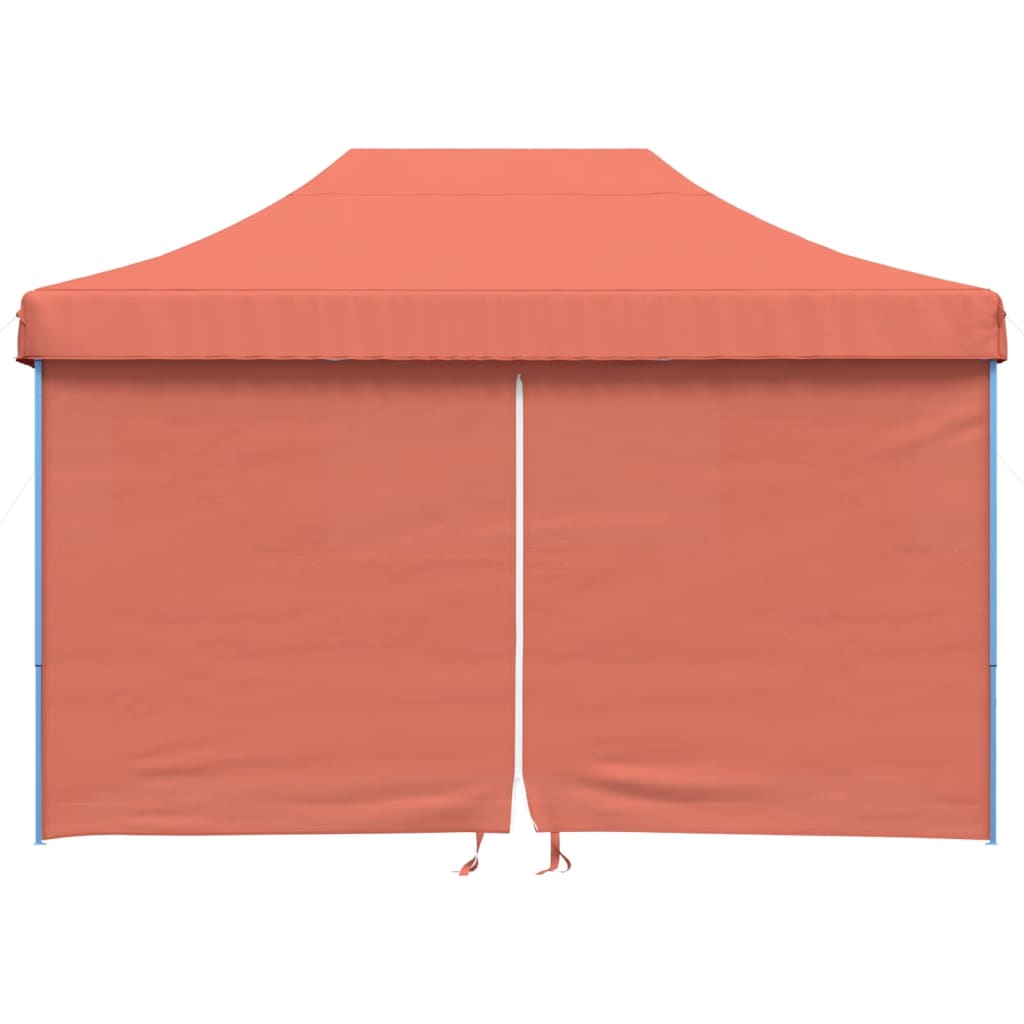 Vidaxx foldbart pop-up partytelt med 4 sidevægge, terracotta farvet