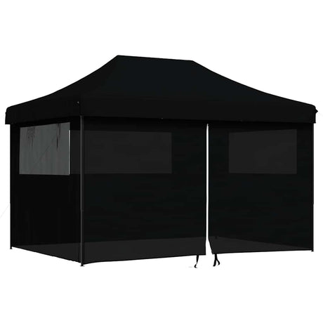 Vidaxx foldbart pop-up partytelt med 4 sidevægge sort