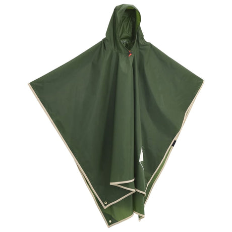 Vidaxx regnponcho med hætte 2-i-1 design 223x145 cm grøn